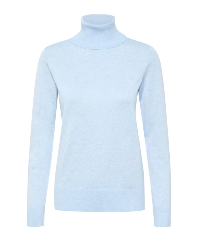 

Меланжевый свитер с высоким воротником меланжевого цвета Saint Tropez, синий