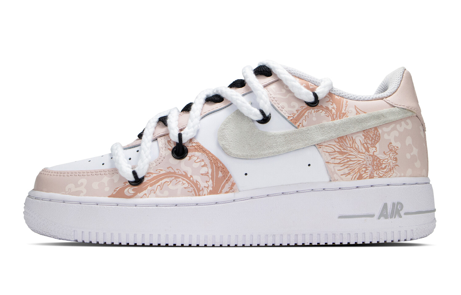 

Кроссовки Nike Air Force 1 Skateboard Shoes Women's Low-Top Pink/White, Розовый, Кроссовки Nike Air Force 1 Skateboard Shoes Women's Low-Top Pink/White