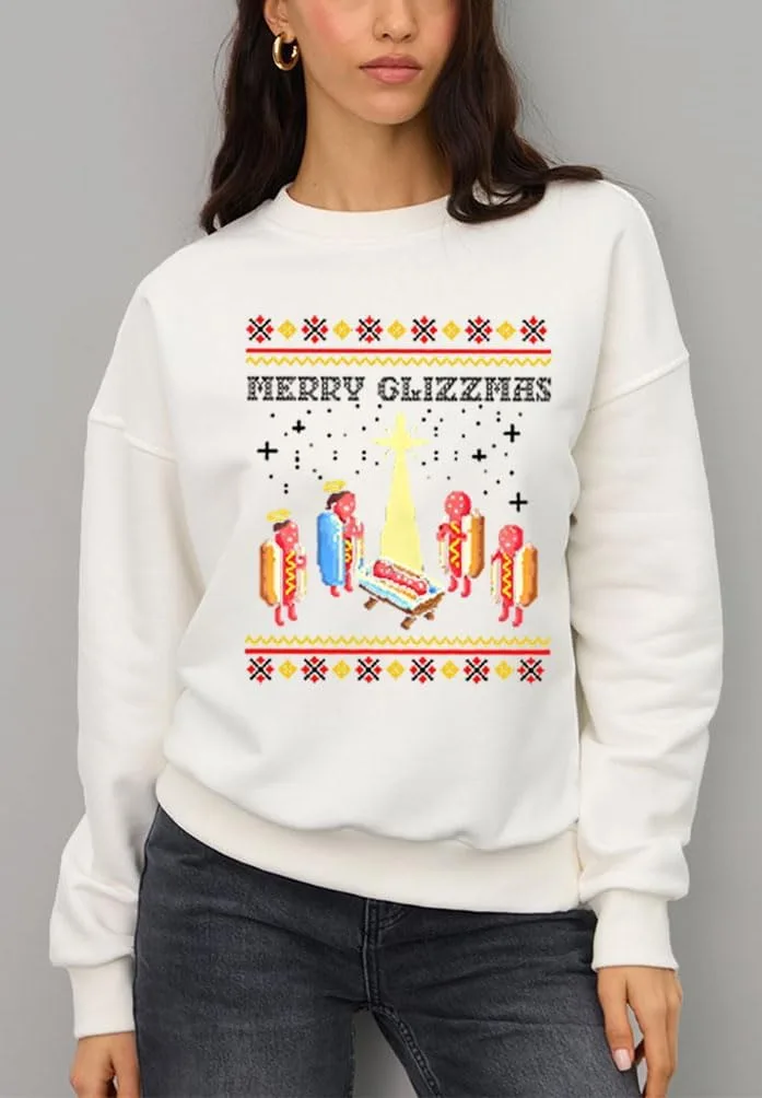 

Свитшут Merry Glizzmas в стиле ретро пиксель-арт Batclock