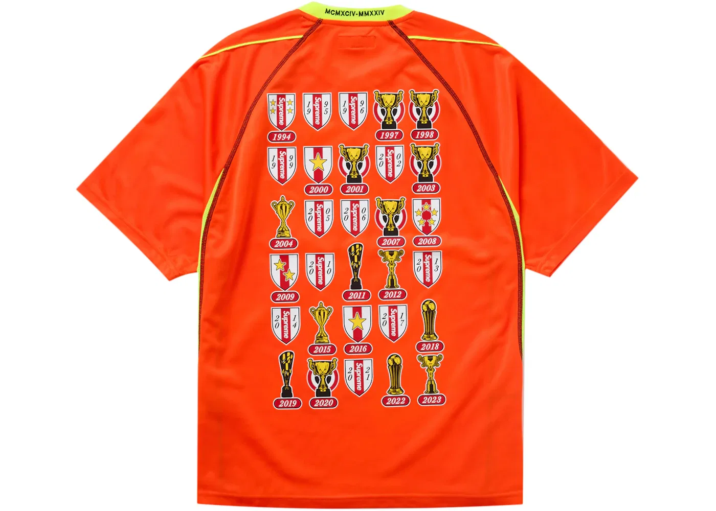 Мужская футбольная джерси с жаккардовым узором Supreme, Orange — фото 2