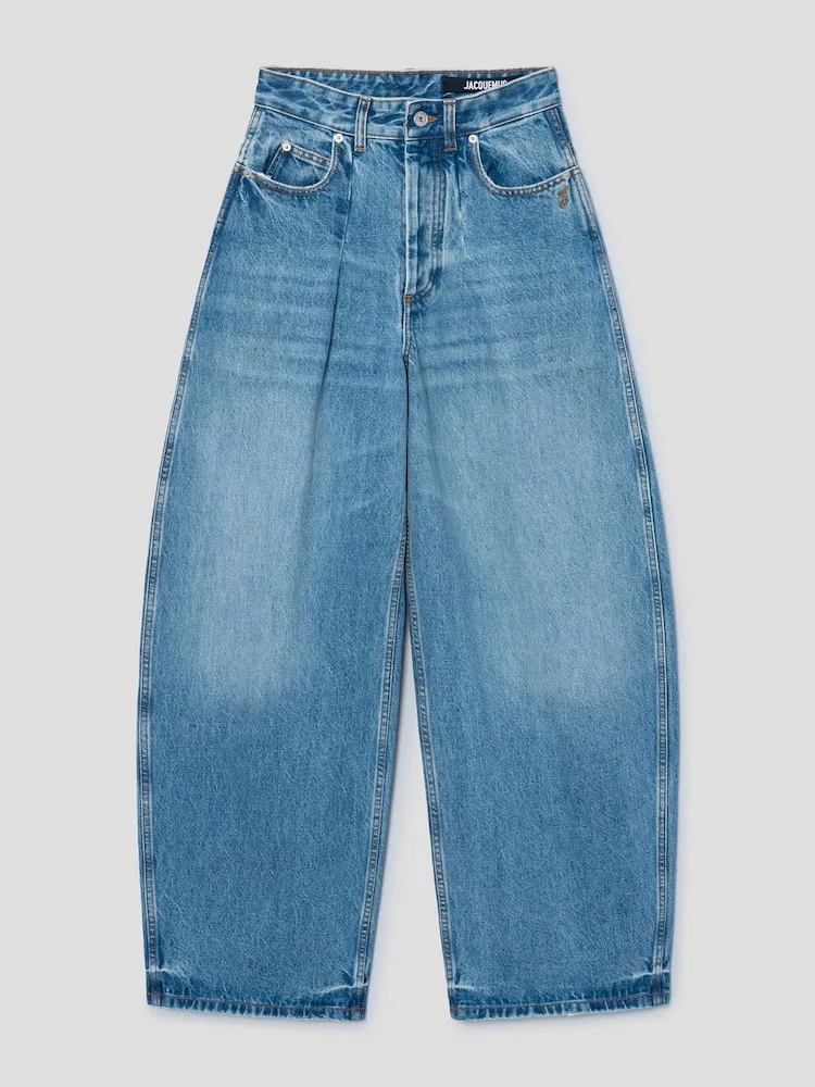 Джинсы высокие Ovalo JACQUEMUS, Blue