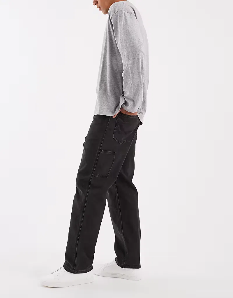Джинсы Levi's Workwear 568 свободного прямого кроя, рабочие, черный — фото 3