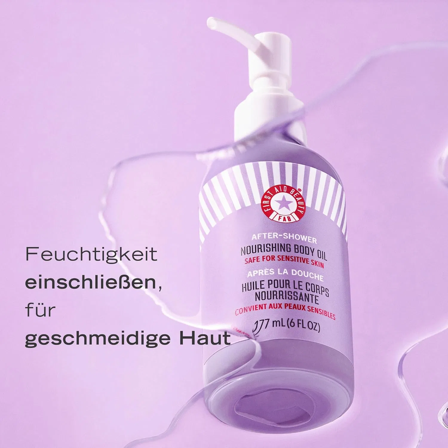 Увлажняющее масло для тела, First Aid Beauty, 177 мл — фото 3