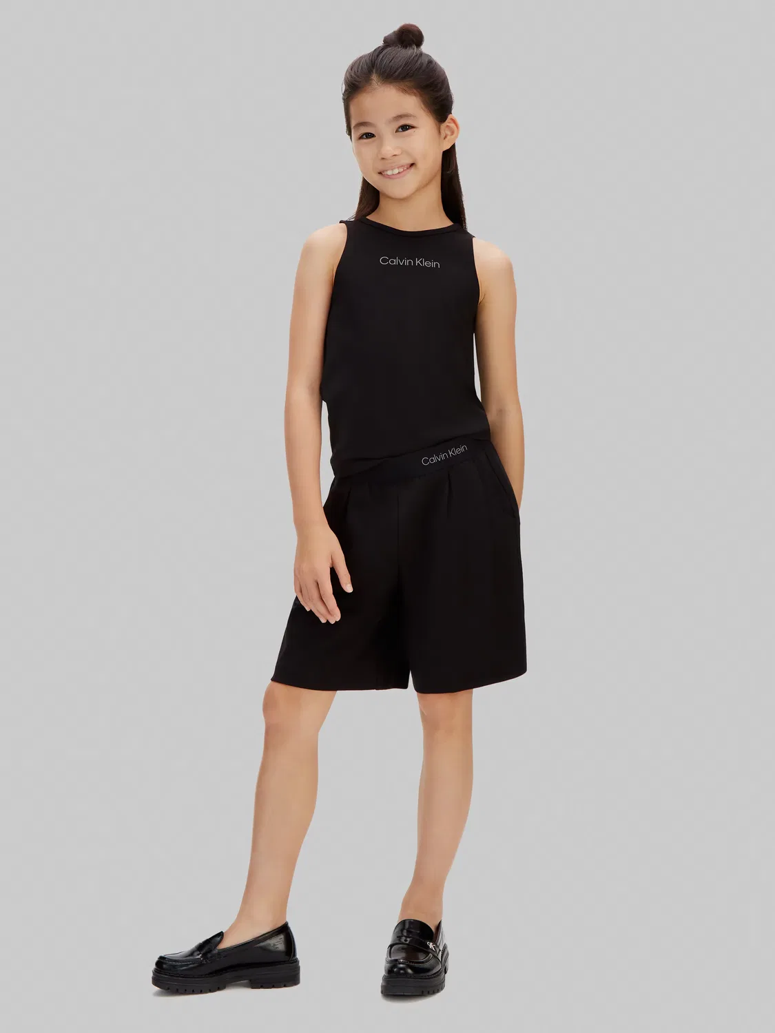 Детские шорты для девочек с защипами Calvin Klein, Negro
