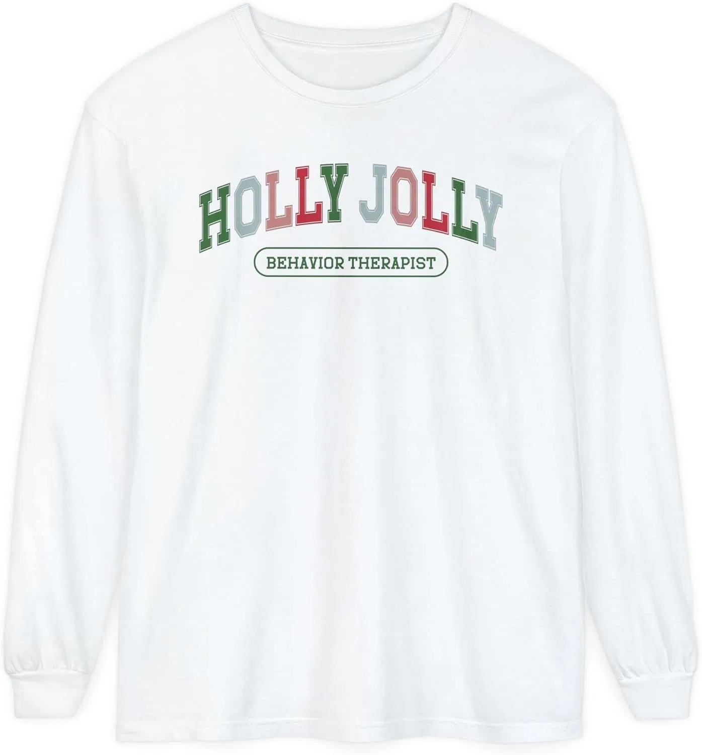 Женская футболка с длинным рукавом рождественская тематика Comfort Colors, White