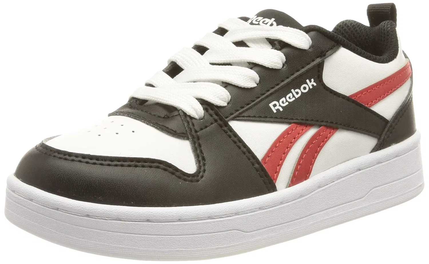 Кроссовки детские Reebok Royal Prime 2.0 для мальчиков, с закрытым носком, шнуровка, черный/белый/зеленый