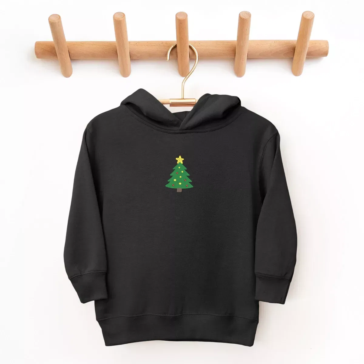 Детская худи с длинным рукавом с вышивкой The Juniper Shop, Red — фото 3