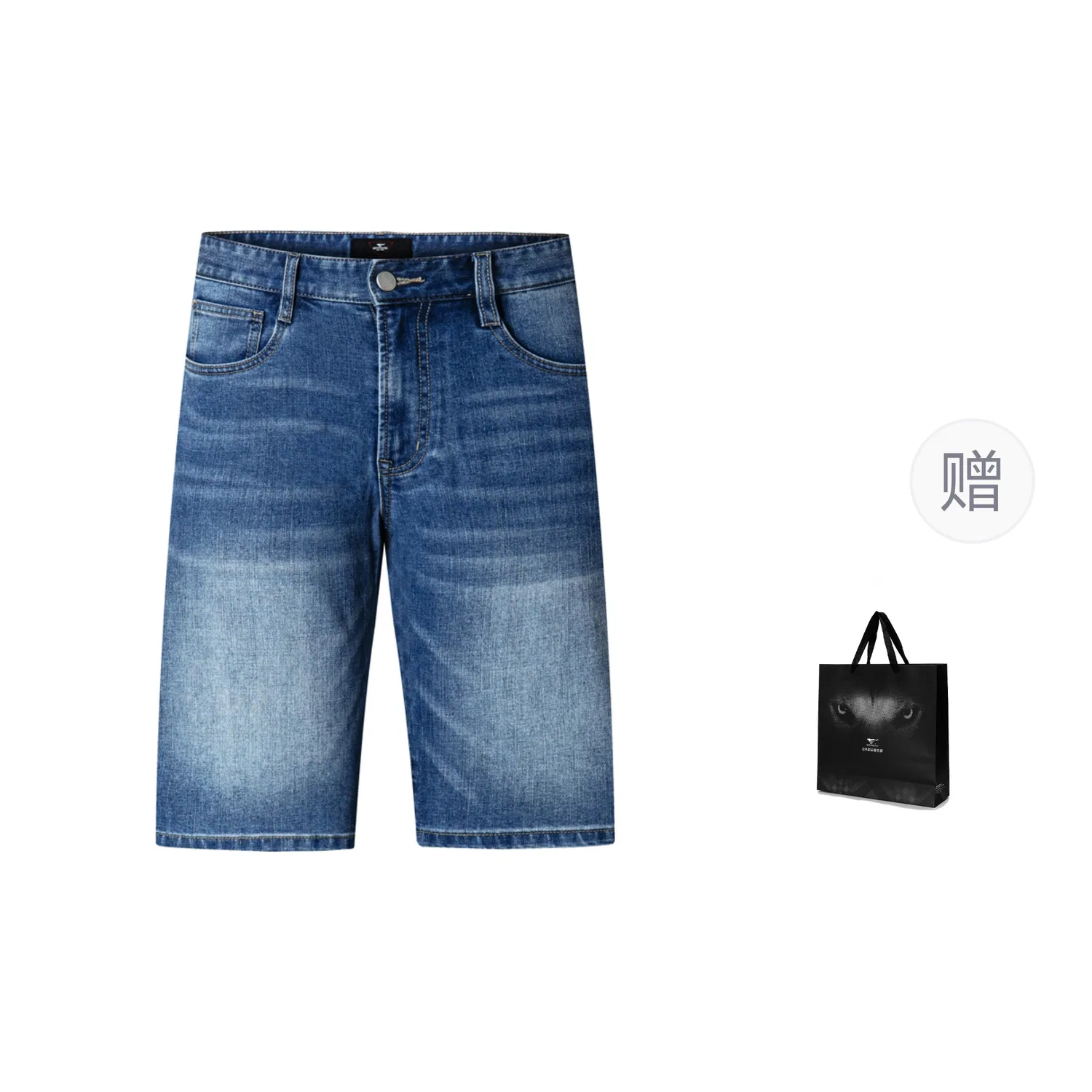 Детские джинсовые шорты Unisex Medium Blue SEPTWOLVES — фото 4