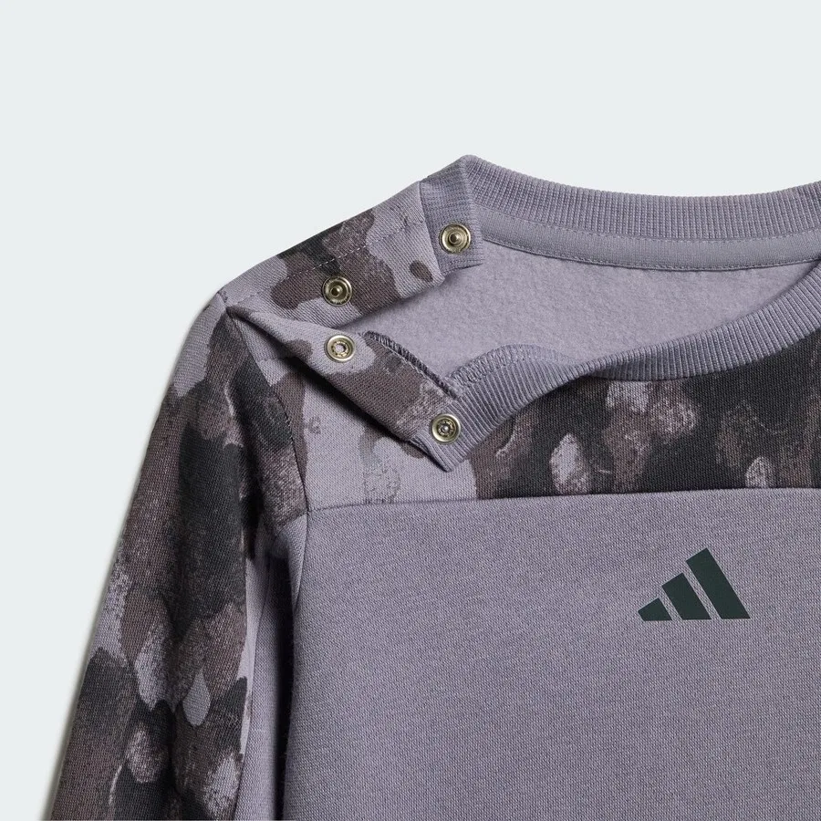 Спортивный костюм ADIDAS SPORTSWEAR «Seasonal Essentials» в сером, антрацитовом и бежевом цветах — фото 3