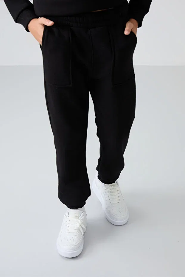 Детский спортивный костюм для мальчиков с принтом Tommy Life, Black Black — фото 3