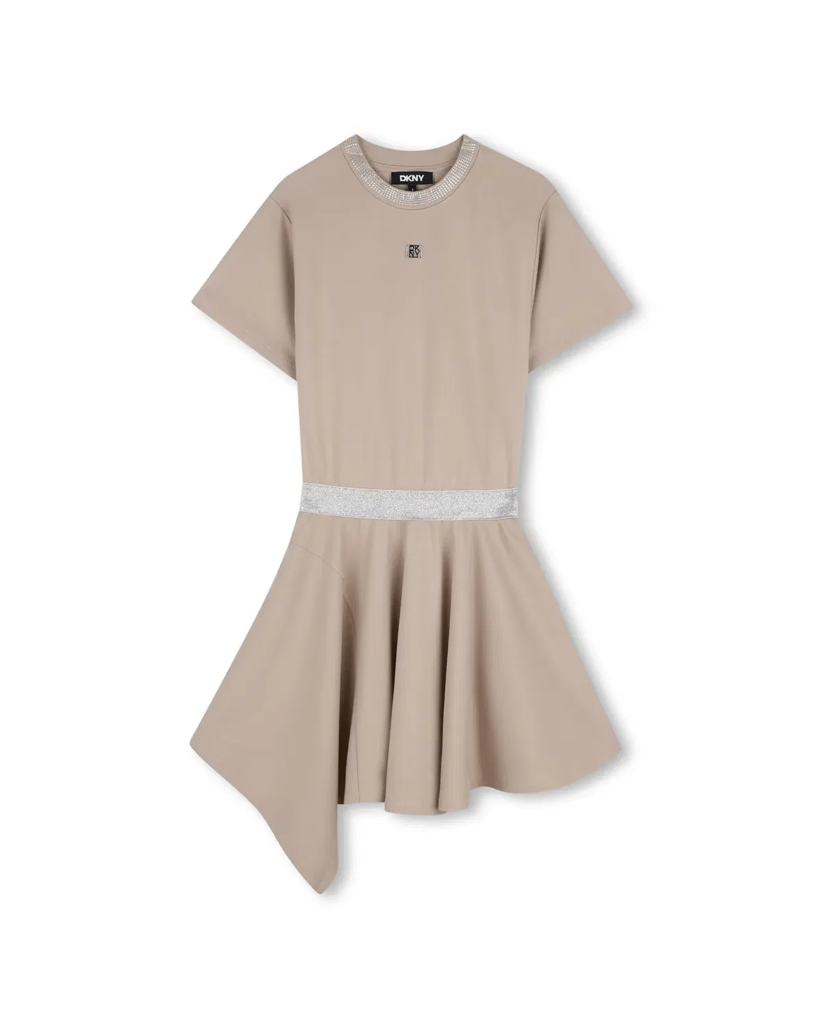 Детское платье для девочек с коротким рукавом DKNY, Beige