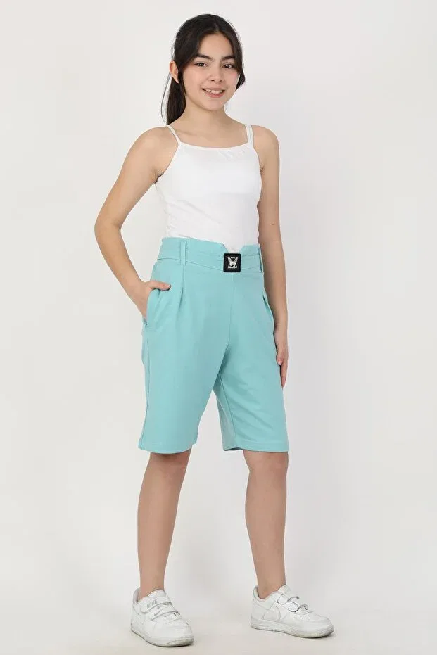 Детское капри для девочек с карманами Sportswear Asyakids Club, Green — фото 4
