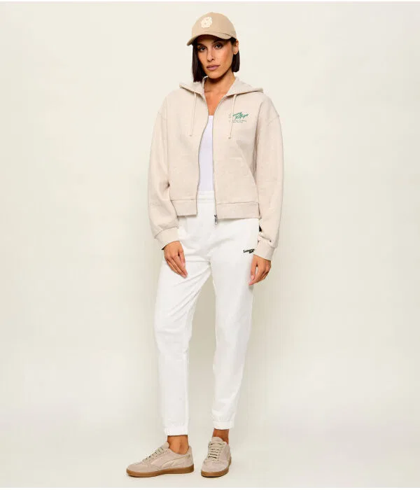 Женская футерная толстовка с капюшоном Terry Tommy Hilfiger, бежевый — фото 2