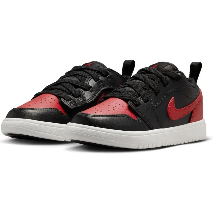 Кроссовки детские с эластичными шнурками Jordan 1 Low Alt PS Nike, Зелено-белый