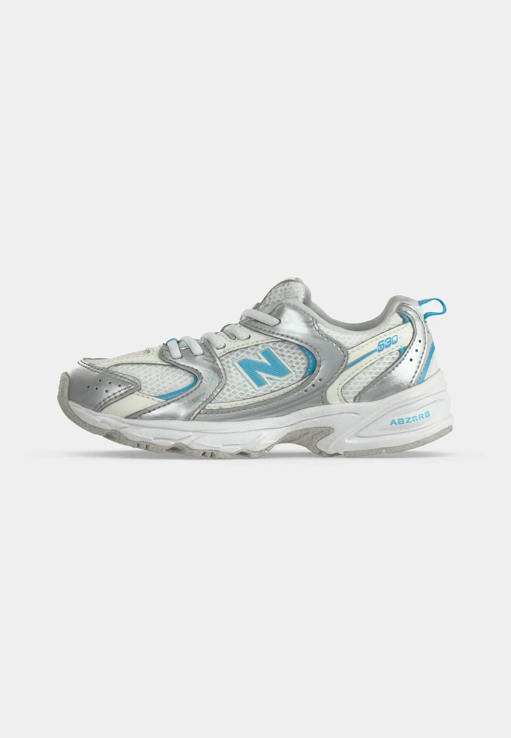530 унисекс - кроссовки New Balance, Silver-Coloured Metallic/Blue Glaze — фото 2