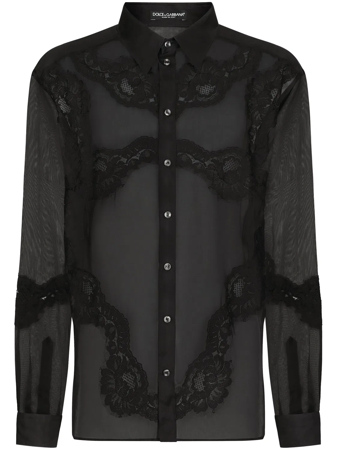 Dolce & Gabbana Рубашка из органзы, черная