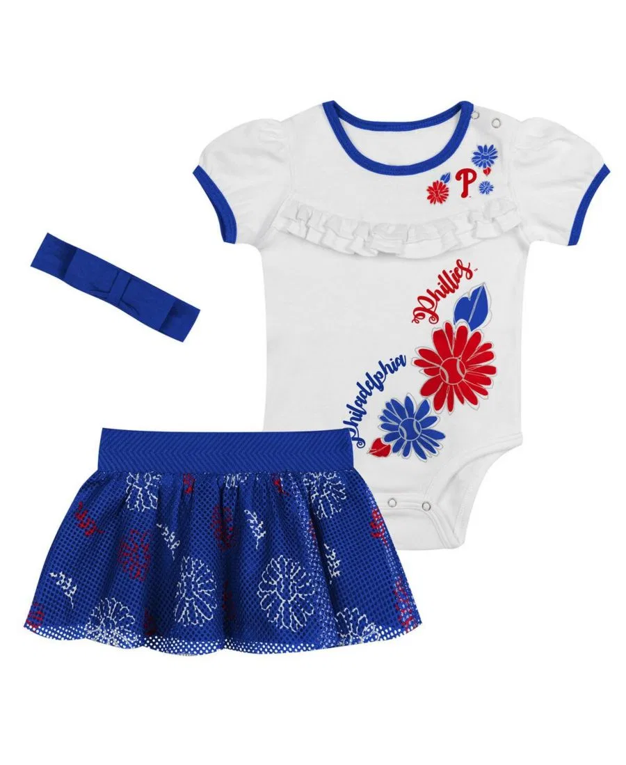 Комплект из боди, юбки и повязки Sweet Catcher Outerstuff, White Royal
