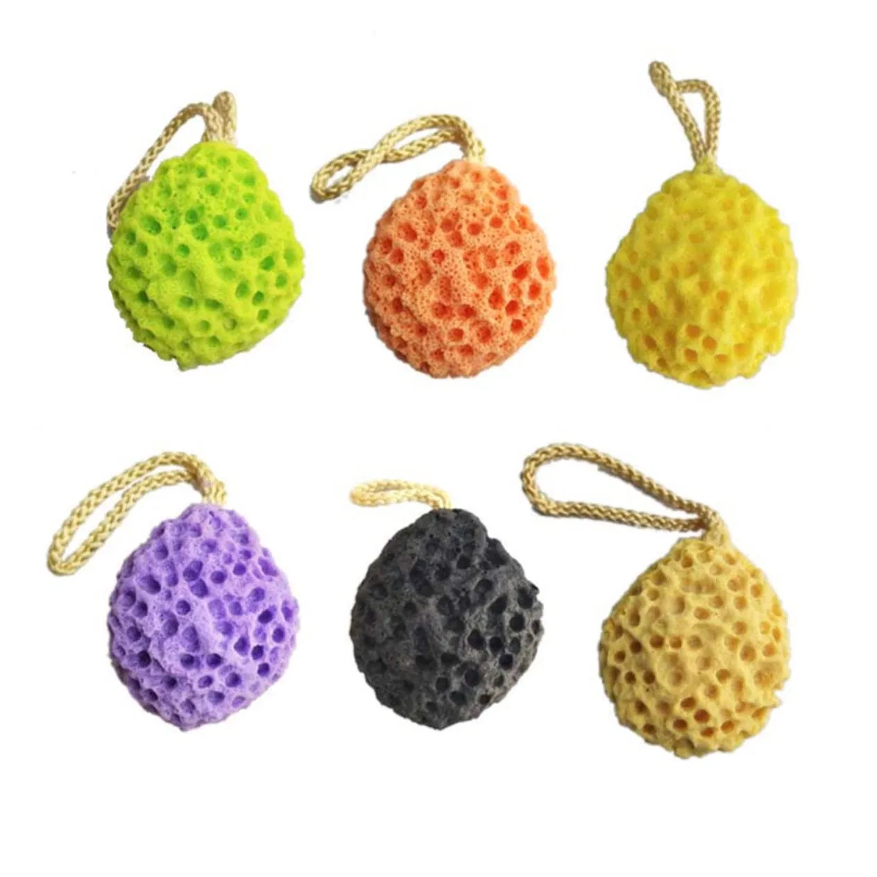 Набор мочалок для тела Honeycomb Bath Sponge, 3 шт., WRITWAA, 85 г, Yellow