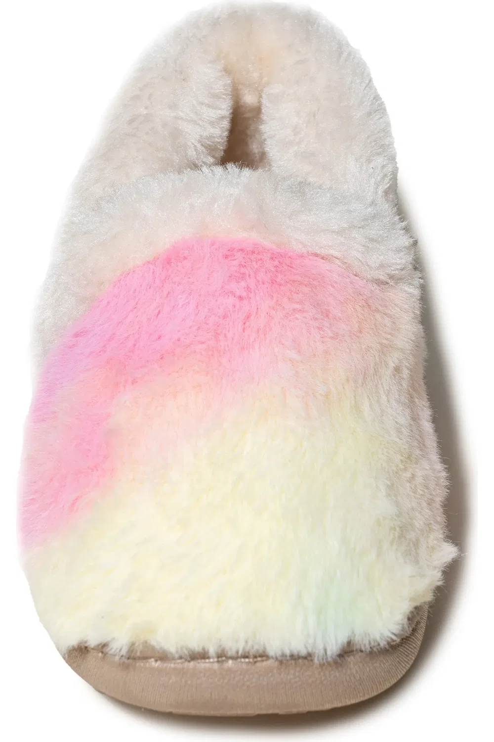 Детские тапочки на искусственном меху Daina Minnetonka, Ivory Multi Color — фото 4