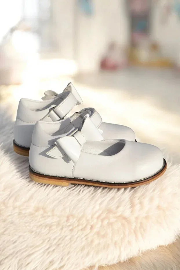 Детские туфли для девочек ортопедические Cevoclub Kids, White — фото 4