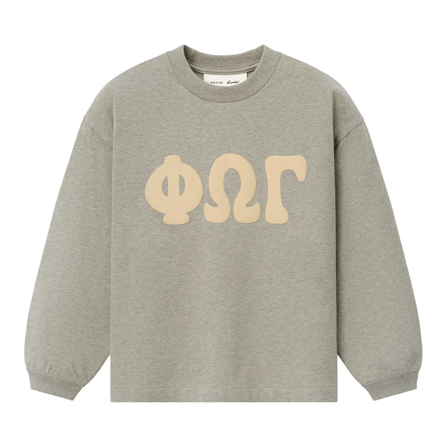 Футболка с длинным рукавом Fear of God Essentials Merch, серый