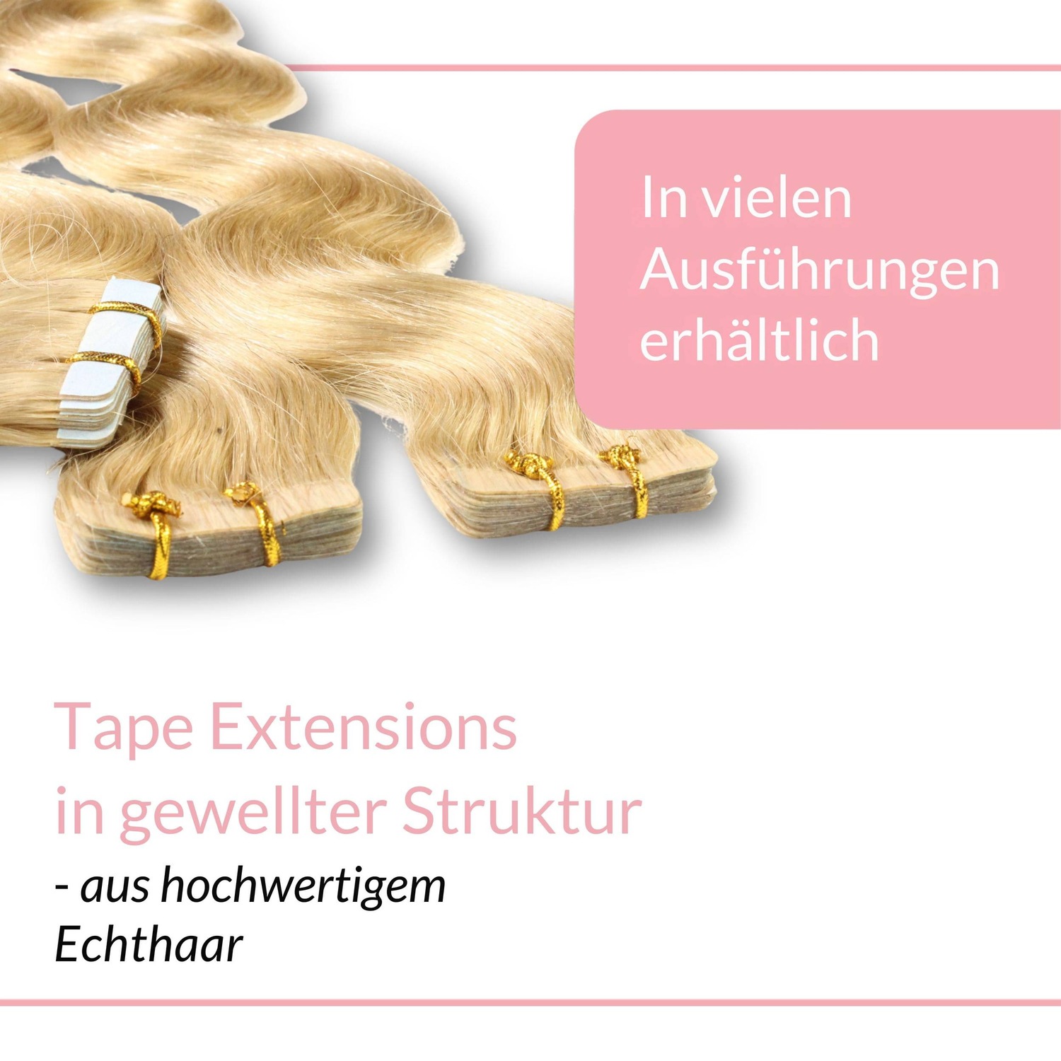 Накладные волосы tape extensions echthaar #9/0 lichtblond Hair2Heart, 50cm, количество 10 шт. — фото 3