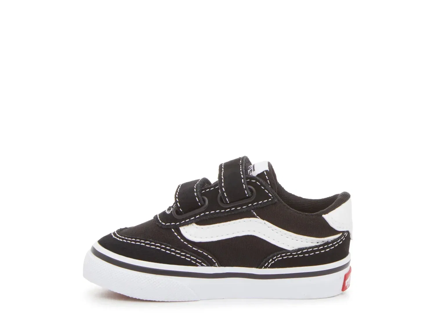 Кроссовки Brooklyn для малышей, Vans, черно-белые — фото 3