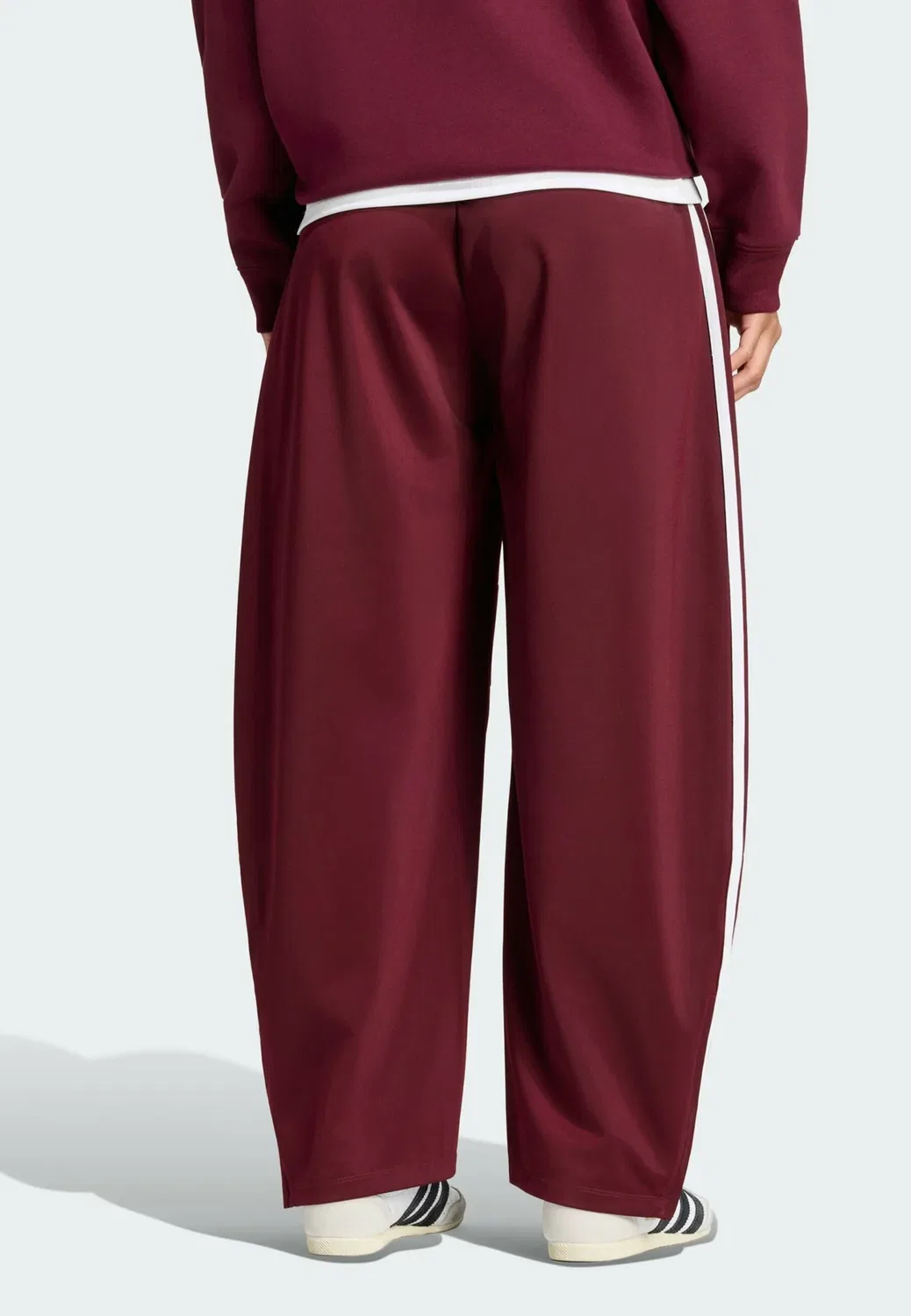 Брюки Firebird в форме бочки - спортивные штаны Adidas Originals, Maroon — фото 2
