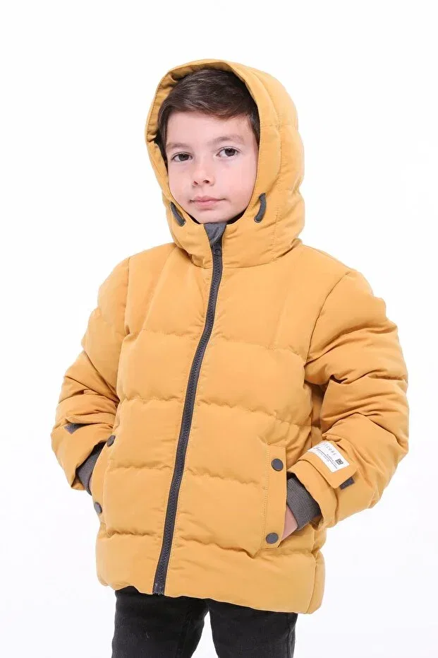 Детское пальто с капюшоном Benitto Kids, Hardal
