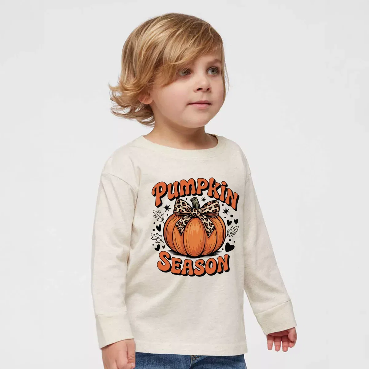 Детское лонгслив с принтом Coquette Pumpkin Season Leopard The Juniper Shop, Seafoam — фото 3