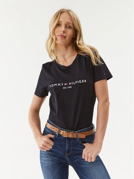 Футболка regular fit Heritage C-Nk Tommy Hilfiger, темно-синий