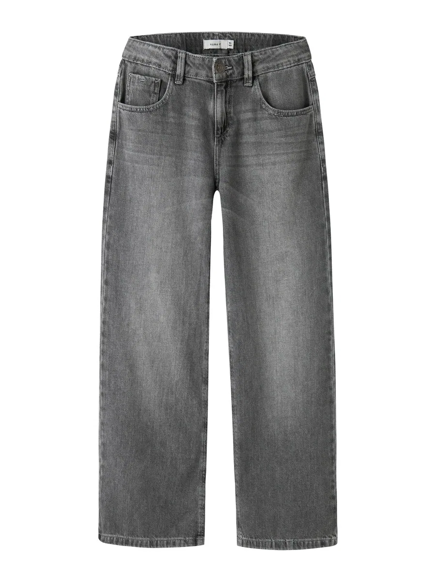 Джинсы NAME IT Wide leg Jeans 'NKFRose' серого цвета