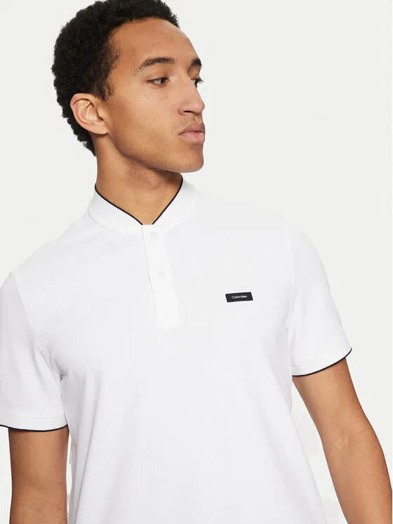Поло regular fit Calvin Klein, белый — фото 4