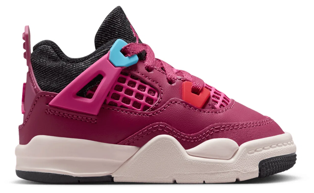 Кроссовки для девочек Retro 4 Jordan, цвет Pink/Black/White