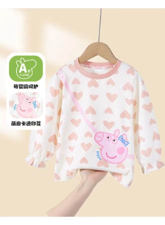 Лонгслив с кружевными манжетами Peppa Pig, белый