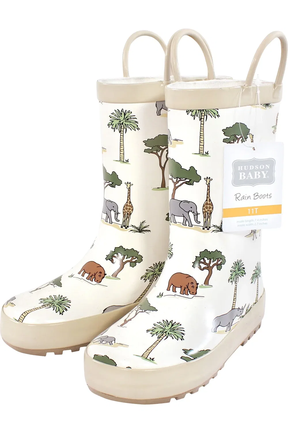 Детские сапоги резиновые водонепроницаемые Rain Boots Hudson Baby, Going On Safari — фото 2