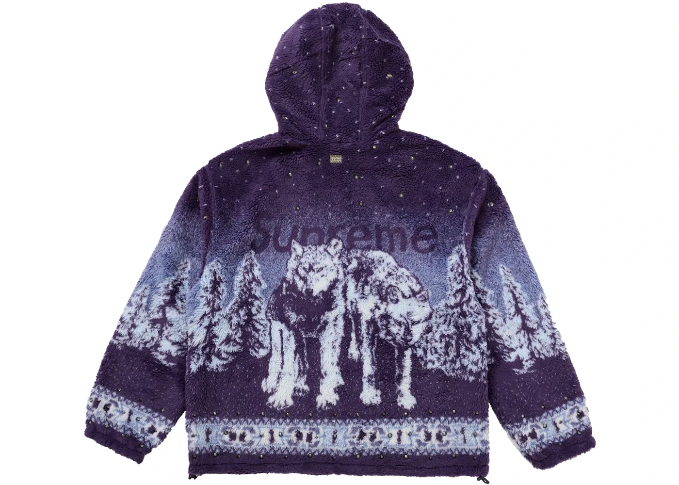 Мужская куртка из флиса на молнии с капюшоном Reversible Hooded Fleece Jacket Supreme, Purple — фото 3