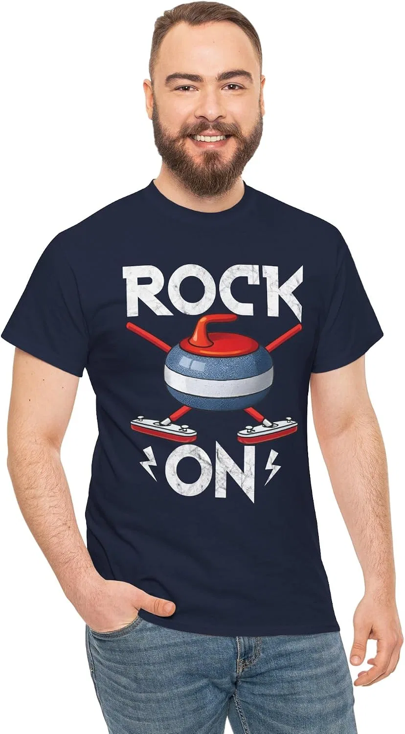 Футболка с принтом Rock On Gildan 5000, Navy — фото 2