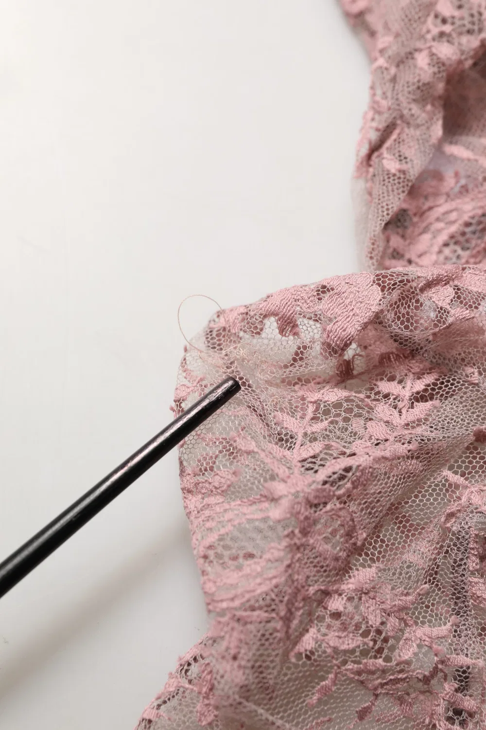 Женские ажурные леггинсы-чулки Floral Lace Dolce & Gabbana, Pink — фото 2