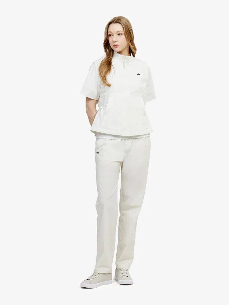 Брюки LACOSTE Ivory, широкие, из стретч-ткани