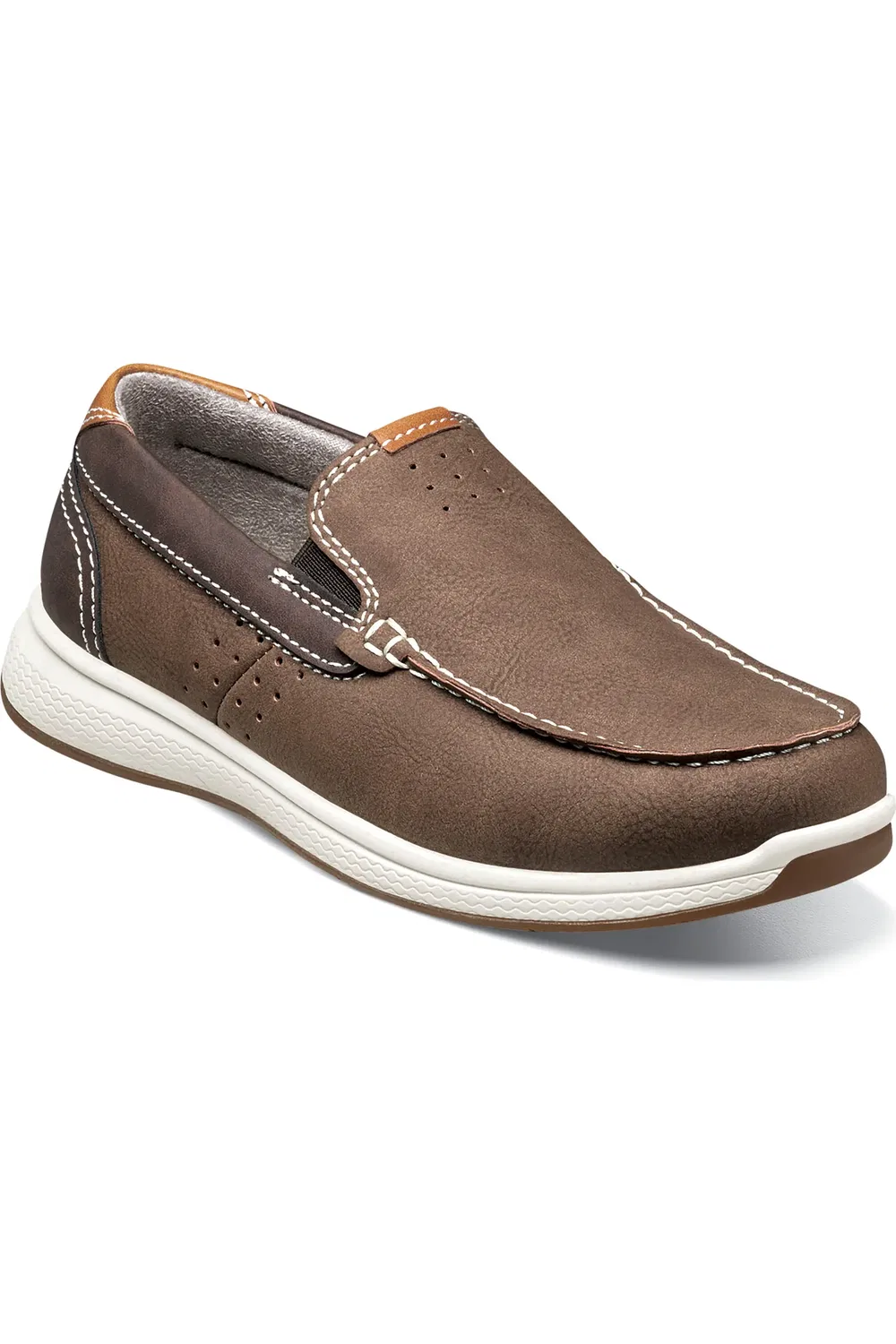 Детские туфли слипоны с перфорацией Crossover Florsheim, Mushroom