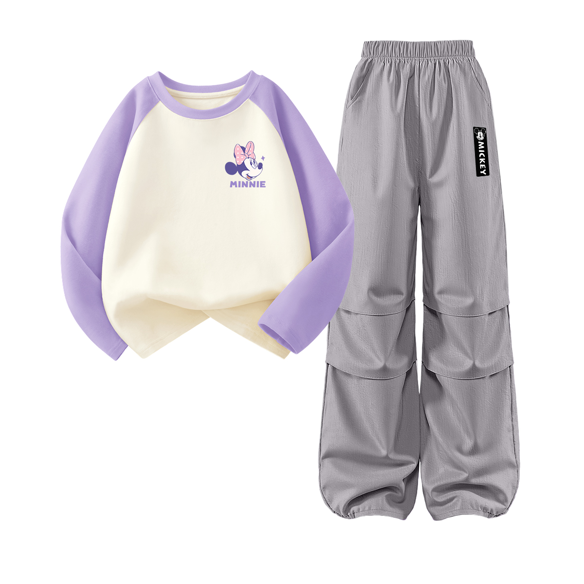 

Детская повседневная спортивная одежда Disney, фиолетовый/серый