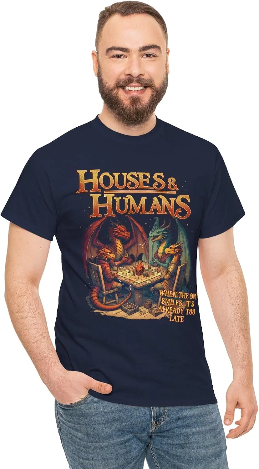 Мужская футболка с принтом Houses and Humans Role-Playing Tee, тёмно-синий — фото 2