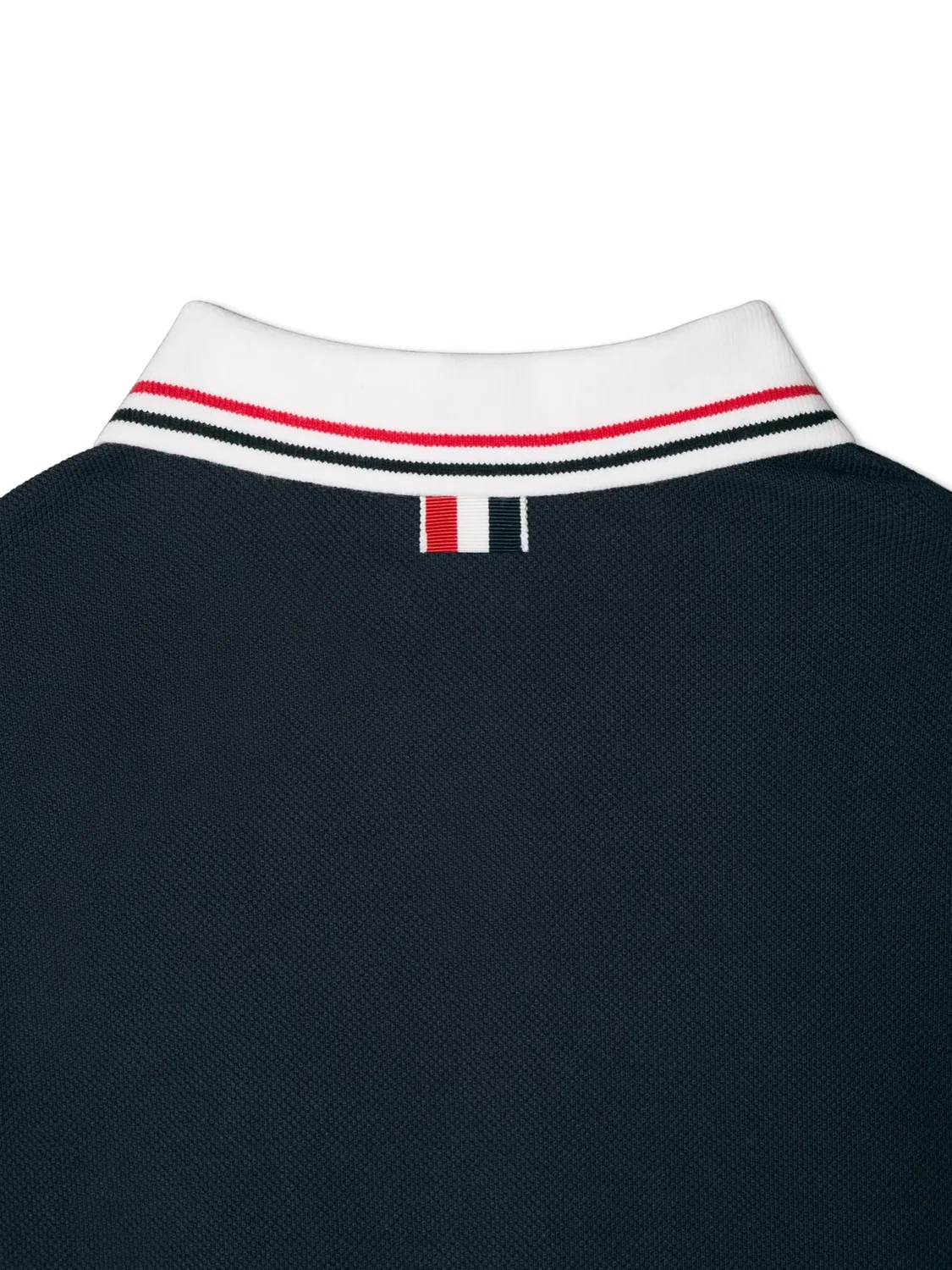 Плиссированное платье из ткани пике Thom Browne Kids, синий — фото 3