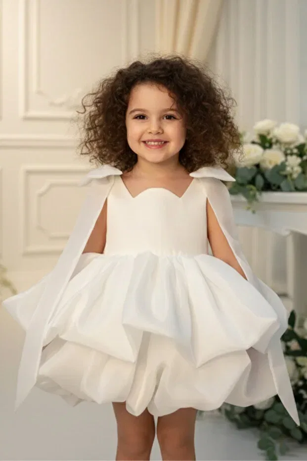 Детское платье без рукавов Bertuğ Bebek, Off-White