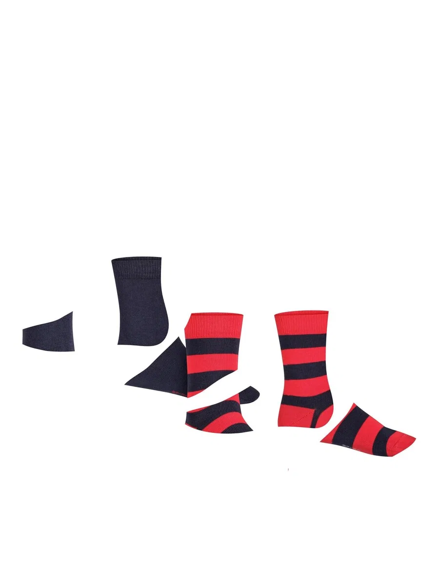 Набор носков FALKE 'Happy Stripe 2-Pack' темно-синего цвета — фото 3