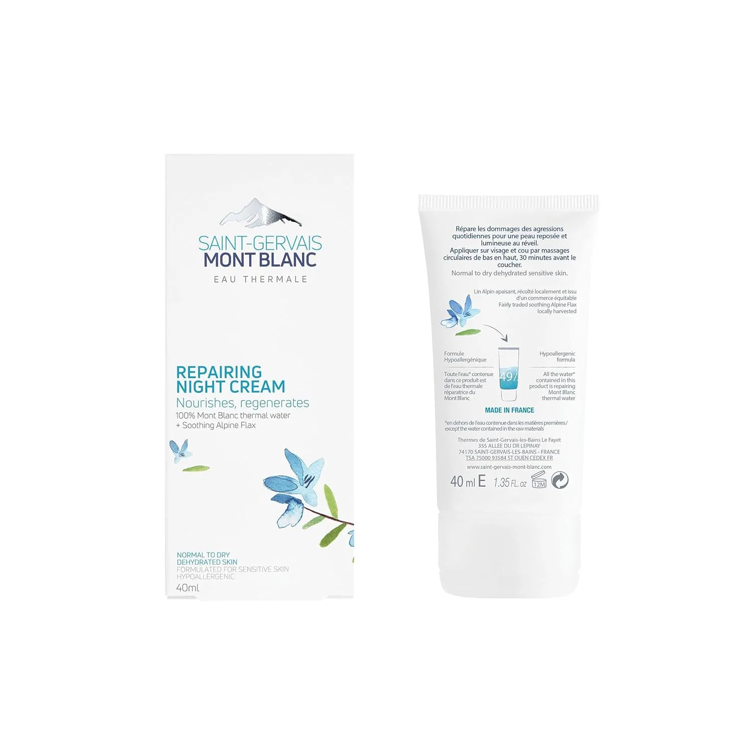 Ночной крем Repairing Night Cream Saint-Gervais Mont Blanc, 40 мл — фото 2