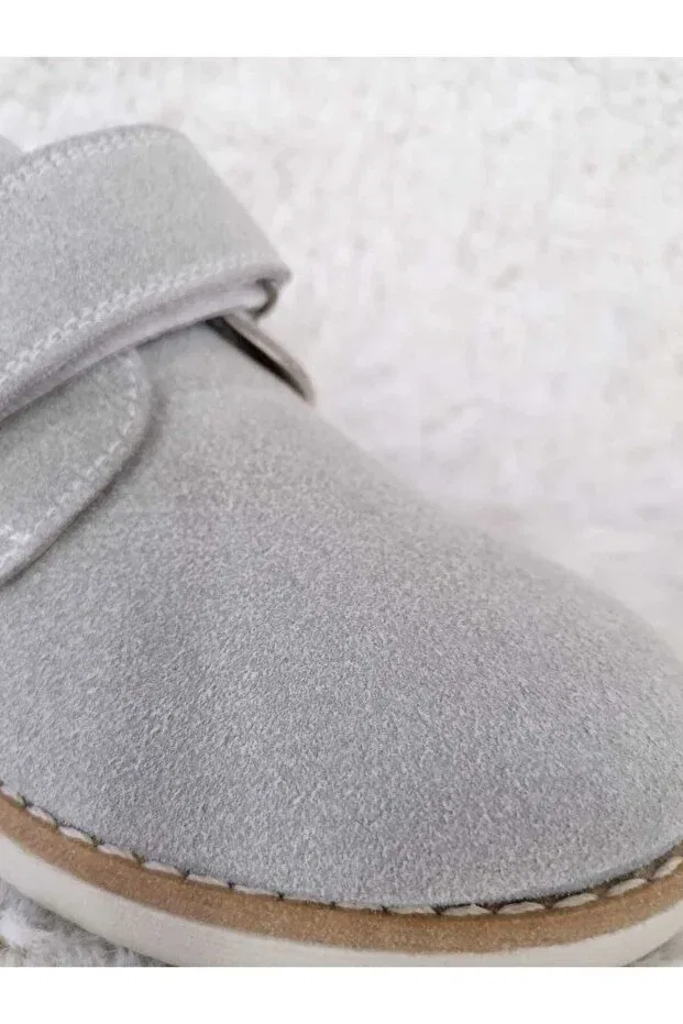 Детские туфли для мальчиков кожаные Oxford shoes Özgür Kids, Gray Stone Color — фото 3