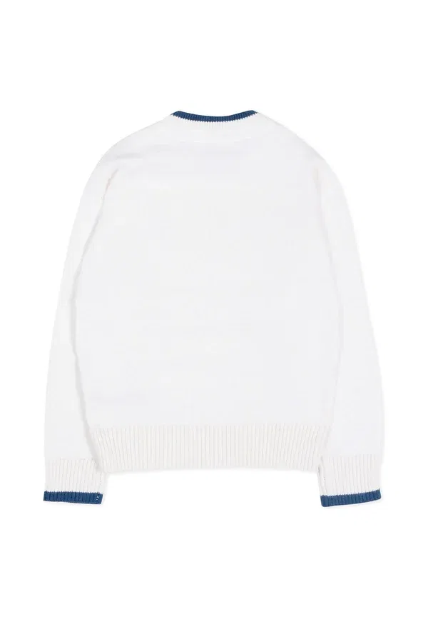 Джемпер хлопковый Maglioni - jumper Tru Trussardi Junior, белый — фото 2