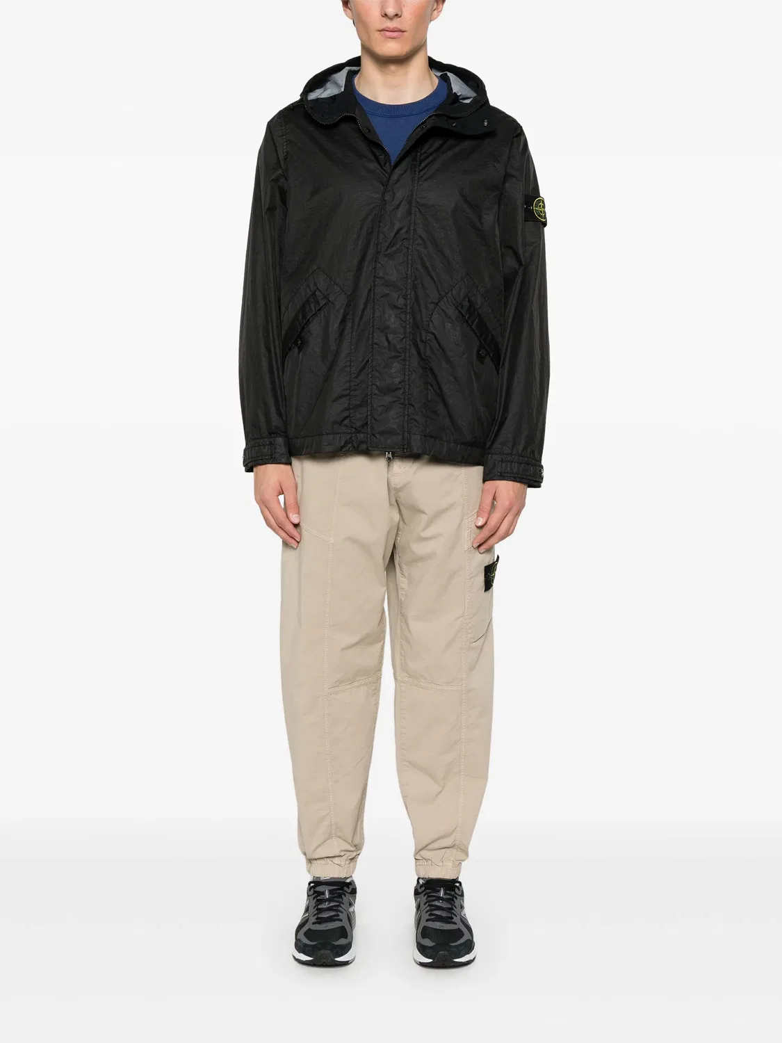 Пуловер из органического хлопка Stone Island, синий — фото 3